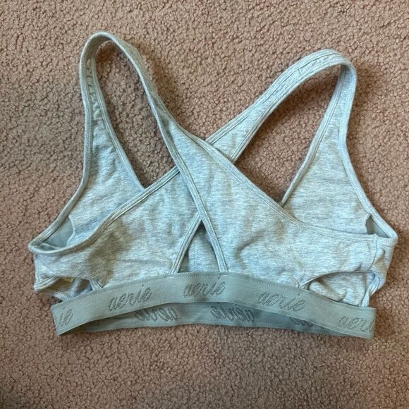 Aerie Heather Gray Sports Bra Medium - Picture 2 of 2